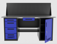 Верстак GAROPT двухтумбовый дверь/4 ящиков с экраном и ящиком