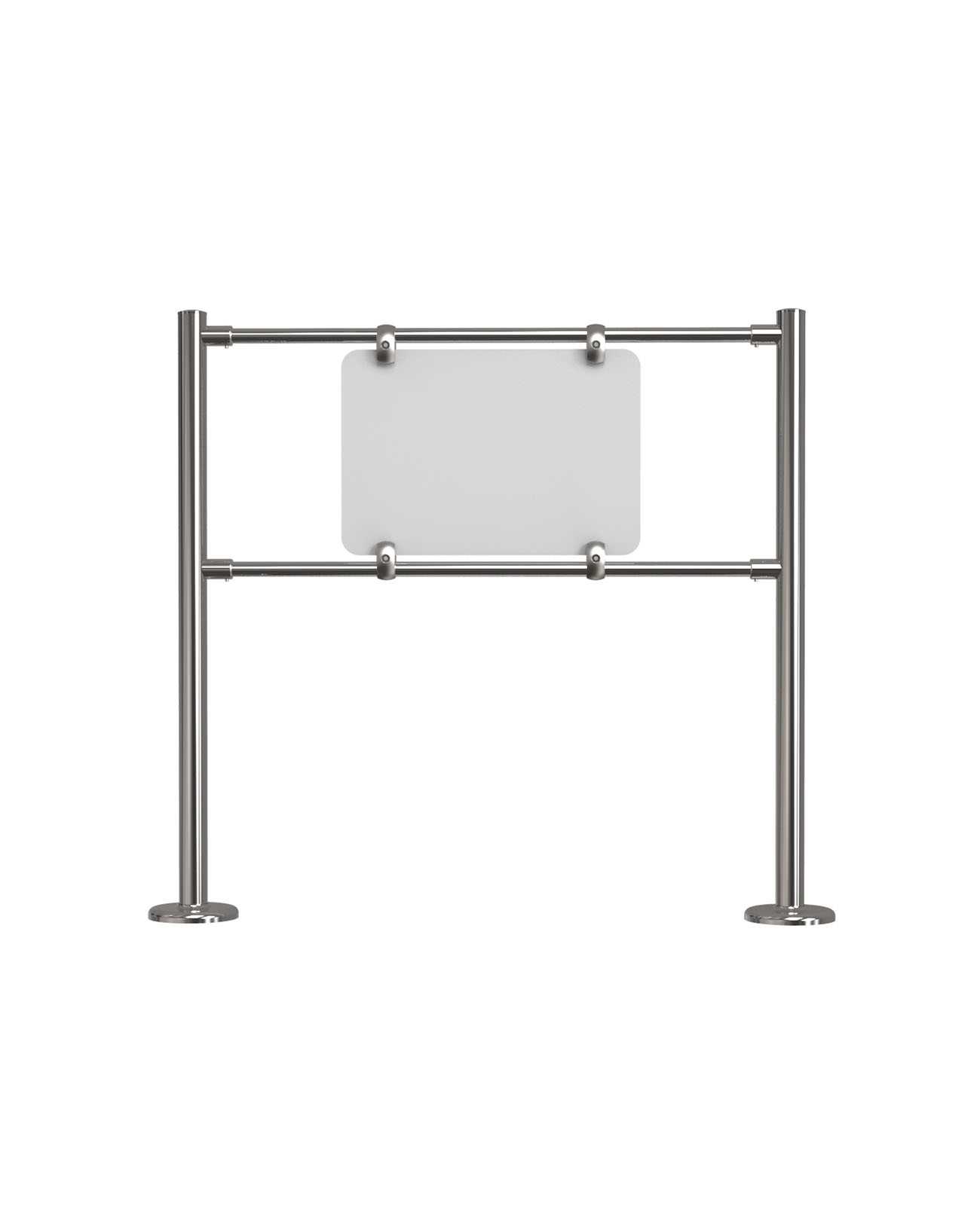 Стационарное ограждение ОС1-в ХРОМ 1500 мм