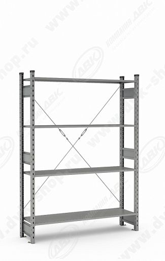 Стеллаж полочный СТ-031 2491x1366x500 (4 полки до 200 кг нагрузка)